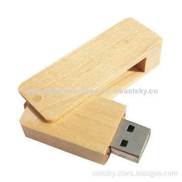 Twist Wood Pen Drive, 5V Working Voltage, Up to 32GB Capacity, USB 2.0 Interface